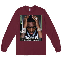 Burgundy Rest in Peace Young Dolph Long Sleeve Tee - artisFamous