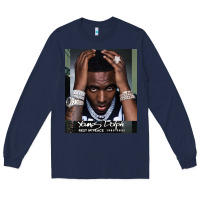 Navy Rest in Peace Young Dolph Long Sleeve Tee - artisFamous
