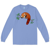 Colony Blue red panda sleeping Long Sleeve Tee - artisFamous
