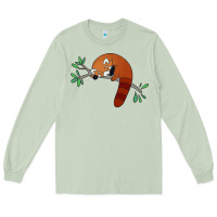 Matcha red panda sleeping Long Sleeve Tee - artisFamous