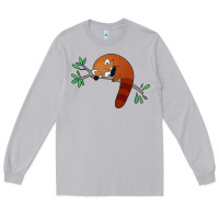 Moon Dust red panda sleeping Long Sleeve Tee - artisFamous