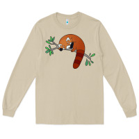 Mushroom red panda sleeping Long Sleeve Tee - artisFamous
