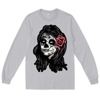 Moon Dust sugar skull lady Long Sleeve Tee - artisFamous