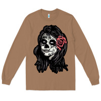 Toasted Coconut sugar skull lady Long Sleeve Tee - artisFamous