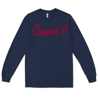 Navy Carvel (Ice Cream) Cafe Long Sleeve Tee - artisFamous