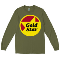 Army Green Gold Star Chili Resto Long Sleeve Tee - artisFamous