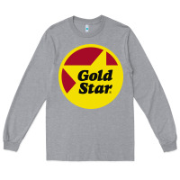 Heather Grey Gold Star Chili Resto Long Sleeve Tee - artisFamous