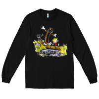 Black calvin and hobbes bill watterson Long Sleeve Tee - artisFamous
