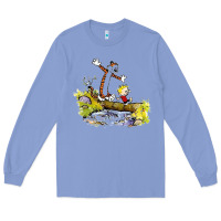 Colony Blue calvin and hobbes bill watterson Long Sleeve Tee - artisFamous