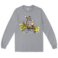 Heather Grey calvin and hobbes bill watterson Long Sleeve Tee - artisFamous