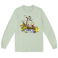 Matcha calvin and hobbes bill watterson Long Sleeve Tee - artisFamous