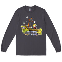 Smoke calvin and hobbes bill watterson Long Sleeve Tee - artisFamous