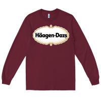 Burgundy häagen dazs Cafe and Resto Long Sleeve Tee - artisFamous