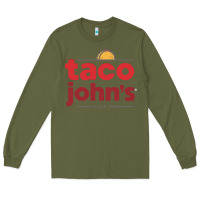 Army Green Taco John's Resto Long Sleeve Tee - artisFamous