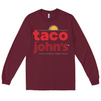 Burgundy Taco John's Resto Long Sleeve Tee - artisFamous