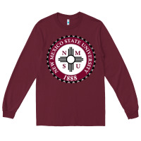 Burgundy nmsu seal Long Sleeve Tee - artisFamous