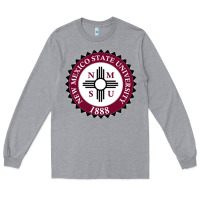 Heather Grey nmsu seal Long Sleeve Tee - artisFamous