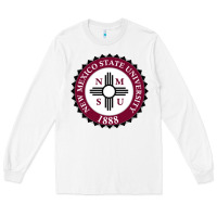 White nmsu seal Long Sleeve Tee - artisFamous