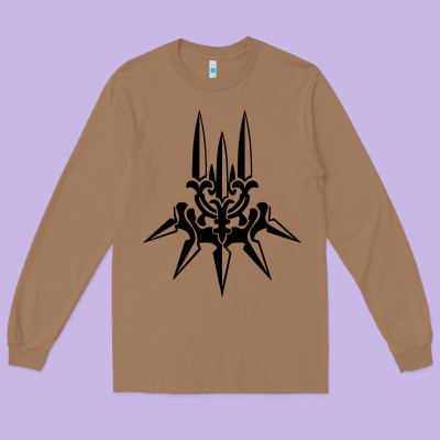 Yorha White Insignia Long Sleeve Tee Designed By Artisfamous