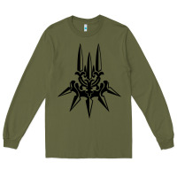 Army Green yorha white insignia Long Sleeve Tee - artisFamous