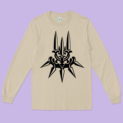 Yorha White Insignia Long Sleeve Tee Designed By Artisfamous