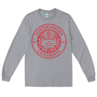 Heather Grey northeastern university Long Sleeve Tee - artisFamous