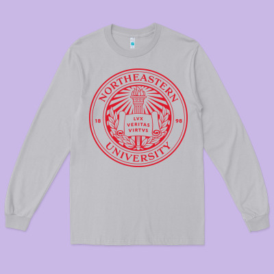 Northeastern University Long Sleeve Tee Designed By Artisfamous