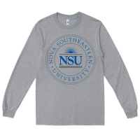 Heather Grey nova university Long Sleeve Tee - artisFamous