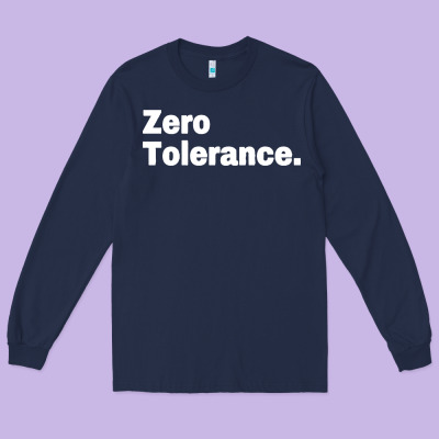 Zero Tolerance Long Sleeve Tee Designed By Artisfamous