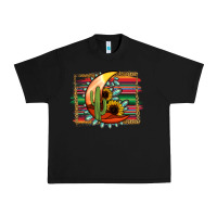 Black turquoise desert moon serape background Urban Heavy Tee - Jasminsmagicworld