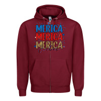 Burgundy merica merica merica vibes Zipper Hoodie - RanaPortraitStore