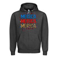 Charcoal Heather merica merica merica vibes Zipper Hoodie - RanaPortraitStore