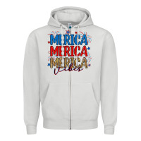 Dove Grey merica merica merica vibes Zipper Hoodie - RanaPortraitStore