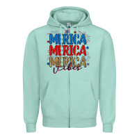 Seafoam merica merica merica vibes Zipper Hoodie - RanaPortraitStore
