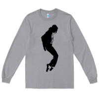 Heather Grey michael jackson Long Sleeve Tee - artisFamous