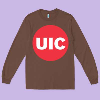 University Of Illinois At Chicago Circle Long Sleeve Tee Designed By Artisfamous