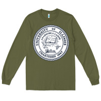 Army Green university of illinois Long Sleeve Tee - artisFamous