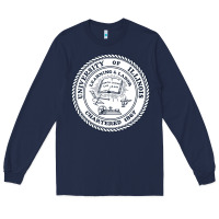 Navy university of illinois Long Sleeve Tee - artisFamous