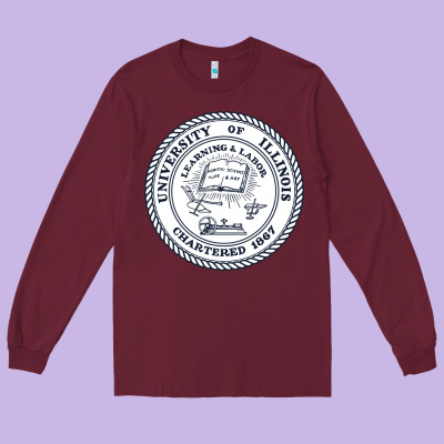 University Of Illinois Long Sleeve Tee Designed By Artisfamous