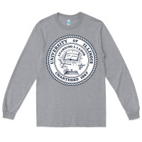Heather Grey university of illinois Long Sleeve Tee - artisFamous