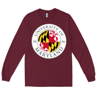 Burgundy university of maryland Long Sleeve Tee - artisFamous