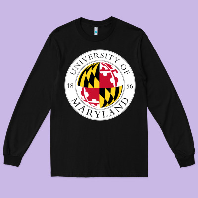 University Of Maryland Long Sleeve Tee Designed By Artisfamous