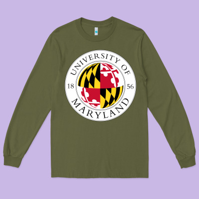 University Of Maryland Long Sleeve Tee Designed By Artisfamous