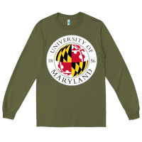 Army Green university of maryland Long Sleeve Tee - artisFamous