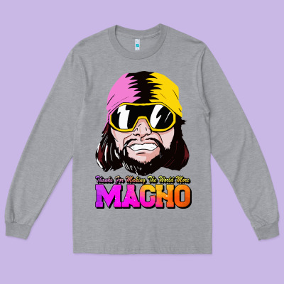Randy Wrestler Long Sleeve Tee Designed By Artisfamous