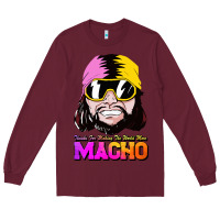 Burgundy randy wrestler Long Sleeve Tee - artisFamous