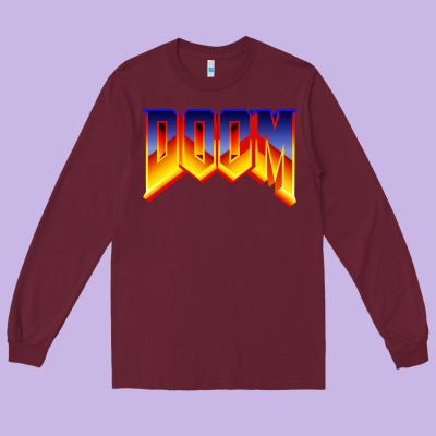 Doom Video Game Long Sleeve Tee Designed By Artisfamous