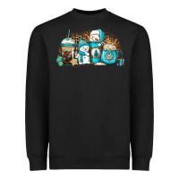 Black winter snowman coffee cups Heavyweight Sweatshirt - Jasminsmagicworld