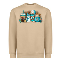Mushroom winter snowman coffee cups Heavyweight Sweatshirt - Jasminsmagicworld