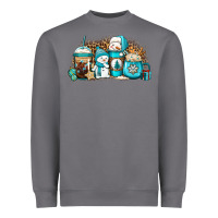 Storm winter snowman coffee cups Heavyweight Sweatshirt - Jasminsmagicworld